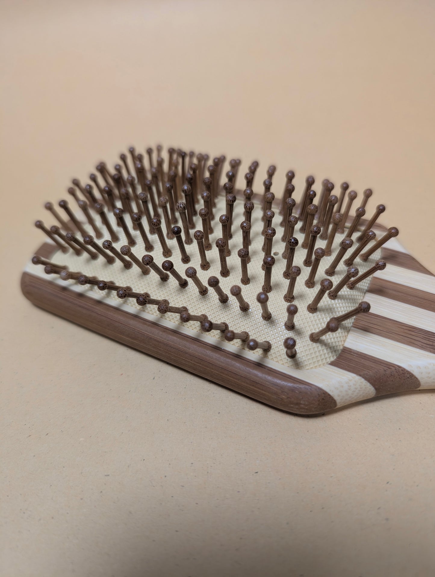Premium wooden hair brush with fully wooden bristles