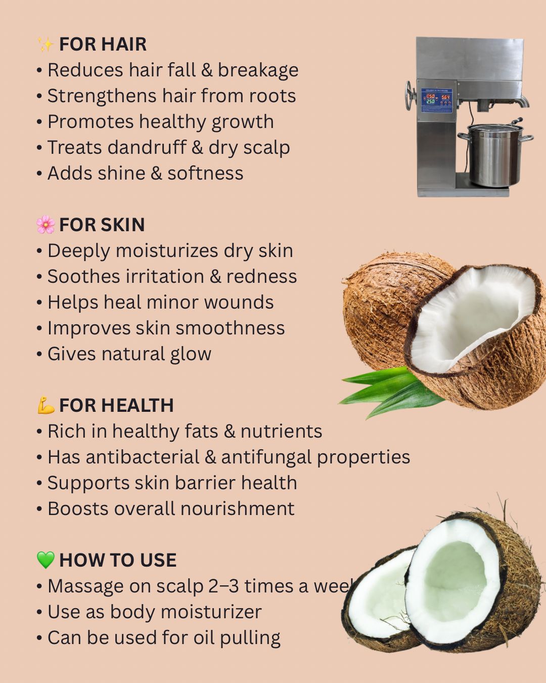Coconut Oil – Deep Repair & Hydration