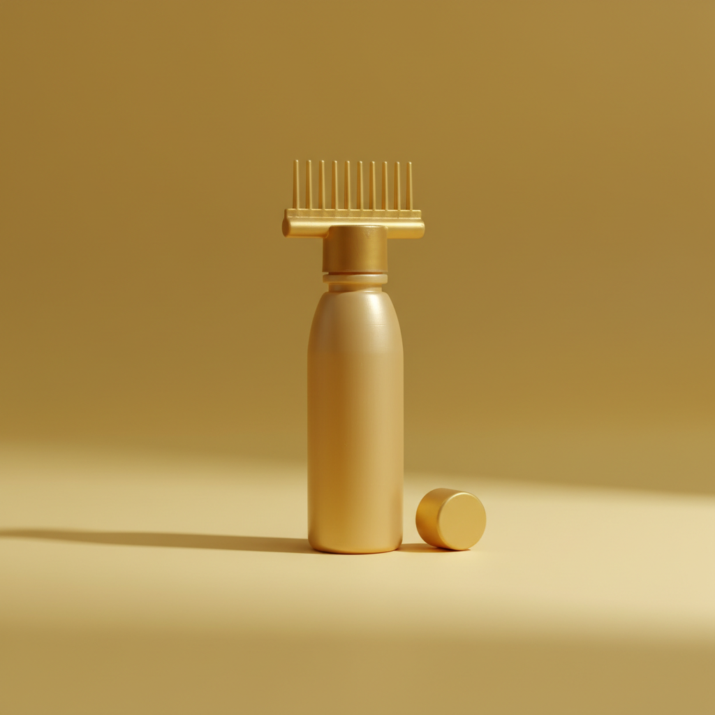 Applicator Comb Bottle & Bamboo Wooden Hair Brush Set