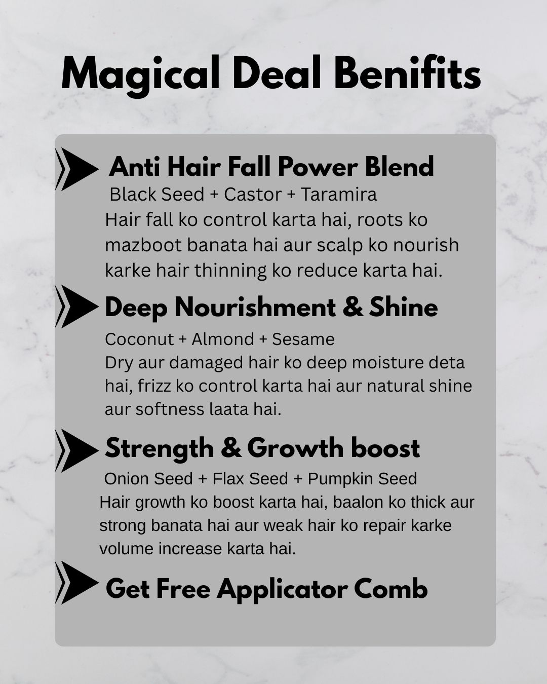 Magical Deal- Free Comb & Oil Applicator