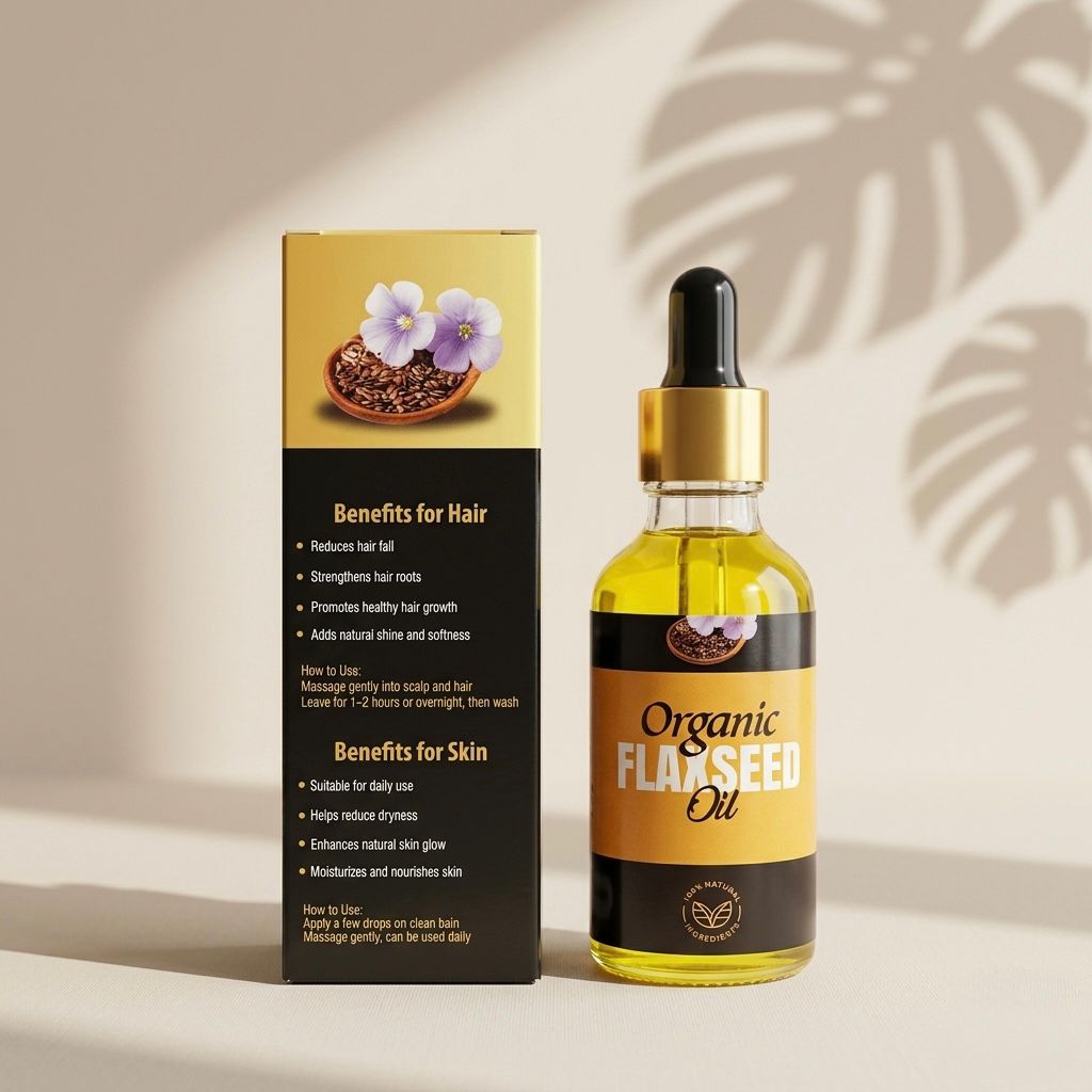 Flaxseed Oil – Omega-Rich Hair Strengthening Oil