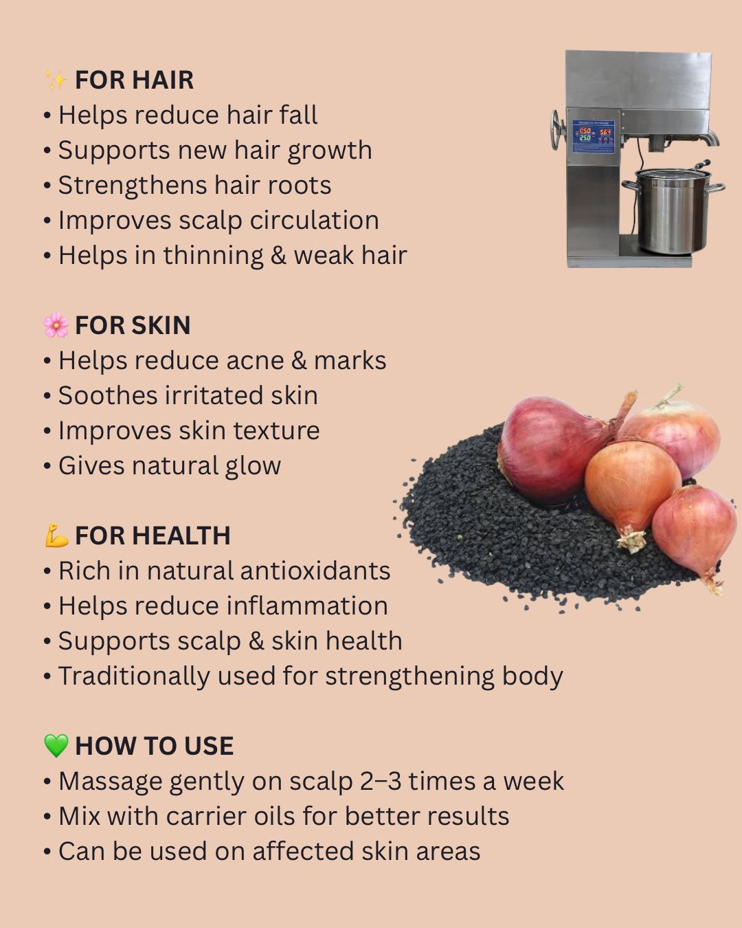 Onion Seed Oil – Hair Fall Control Elixir