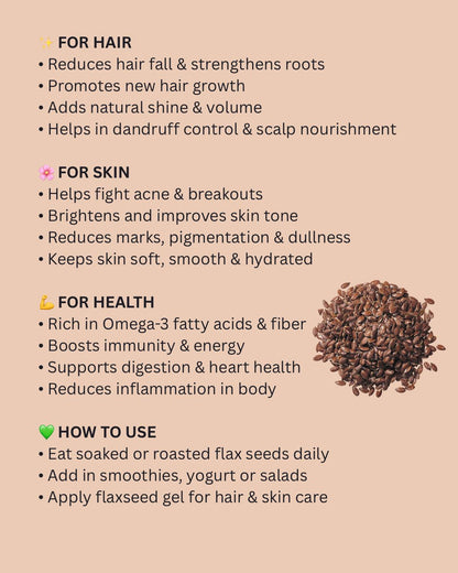 Flaxseed Oil – Omega-Rich Hair Strengthening Oil